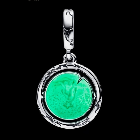 NWOT Stranger Things Glow-in-the-dark Upside Down Dangle Charm Sterling Silver - Picture 5 of 15